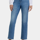 Marilyn Straight Ankle Jeans - Washed Crystal