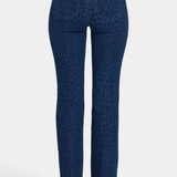 Marilyn Straight Jeans - Dark Denim Leopard
