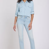 Sheri Slim Straight Ankle Jeans - Sky Valley