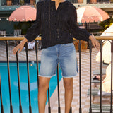 Naomi Relaxed A-Line Denim Shorts - Pacifica