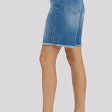 Naomi Relaxed A-Line Denim Shorts - Pacifica