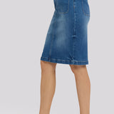 High Rise Denim Skirt - Wild River