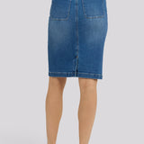 High Rise Denim Skirt - Wild River