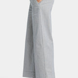 Mona Wide Leg Trouser Ankle Jeans - Canyon River Stripe