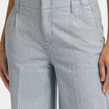 Mona Wide Leg Trouser Ankle Jeans - Canyon River Stripe
