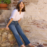 Marilyn Straight Ankle Jeans - Valencia Surf