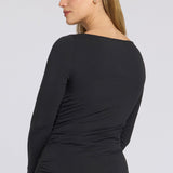 Boatneck Knit Top - Black