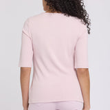 Ribbed Elbow Sleeved Henley - Rock Flower