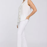 Gabrielle Sleeveless Blouse - Optic White