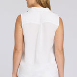 Gabrielle Sleeveless Blouse - Optic White