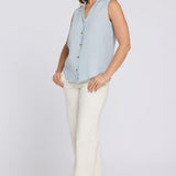 Gabrielle Sleeveless Blouse - Blue Clover