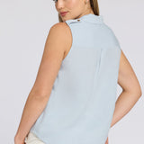 Gabrielle Sleeveless Blouse - Blue Clover