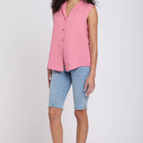 Gabrielle Sleeveless Blouse - Desert Rose