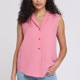 Gabrielle Sleeveless Blouse - Desert Rose