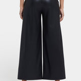 Vegan Stretch Leather Morgan Trouser Pants - Black