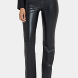 Vegan Leather And Ponte Marilyn Straight Pants - Black