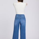 Teresa Wide Leg Ankle Jeans - Blue Paradise