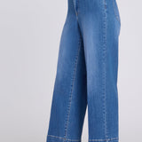 Teresa Wide Leg Ankle Jeans - Blue Paradise