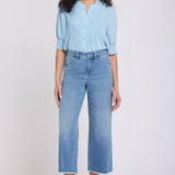 Coco Relaxed Wide Leg Crop Jeans - Vista Lakes