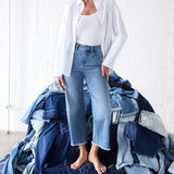 Coco Relaxed Wide Leg Crop Jeans - Vista Lakes