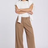 Teresa Wide Leg Ankle Jeans - Toasted Coconut