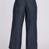 Teresa Wide Leg Ankle Jeans - Dark Indigo