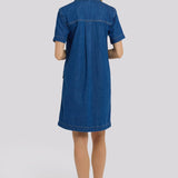 Denim Utility Dress - Medium Indigo