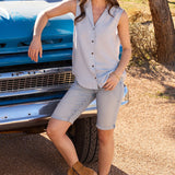 Briella 11 Inch Denim Shorts - Keys View