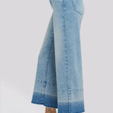 Teresa Wide Leg Ankle Jeans - Oasis Sand