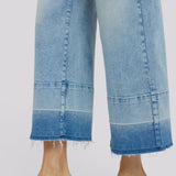 Teresa Wide Leg Ankle Jeans - Oasis Sand
