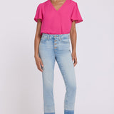 Sheri Slim Straight Ankle Jeans - Oasis Sand