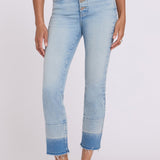 Sheri Slim Straight Ankle Jeans - Oasis Sand