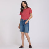 Boyfriend Denim Shorts - Breezy Palms