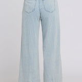 Simone Wide Leg Jeans - Azure Stripe
