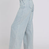 Simone Wide Leg Jeans - Azure Stripe