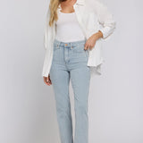 Marilyn Straight Jeans - Azure Stripe