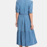 Kate Ruffle Dress  - Light Marine