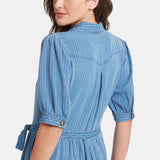 Kate Ruffle Dress  - Light Marine