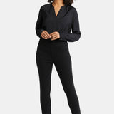 Alina Skinny Pull-On Jeans - Overdye Black