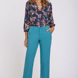 Marilyn Straight Ankle Pants - Harbor Blue