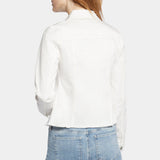 Frayed Hem Jacket - Optic White
