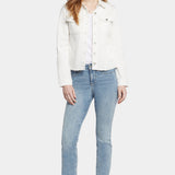 Frayed Hem Jacket - Optic White