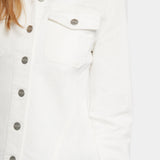 Frayed Hem Jacket - Optic White