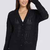 Pointelle Cardigan - Black