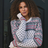 Fairisle Pullover Sweater - Ivory Black