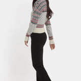 Fairisle Pullover Sweater - Ivory Black