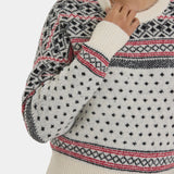Fairisle Pullover Sweater - Ivory Black