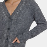 Crystal Cardigan - Charcoal Heather