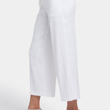Wide Leg Cargo Capri Pants In Petite - Optic White