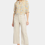Wide Leg Cargo Capri Pants In Petite - Feather